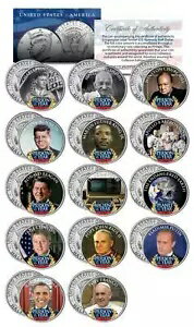 パーソン・オブ・ザ・イヤー カラー化された JFK ハーフダラー 14 コイン セット ガンジー チャーチル MLK