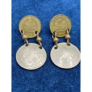 ヴィンテージコイン 1970 ドイツ 1985 イヤリングぶら下がり