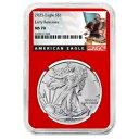 プレセール - 2025 $1 1 オンス アメリカン シルバー イーグル NGC MS70 ER ブラック ラベル レッド コア