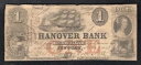 1853年 $1 ハノーバー銀行 ニューヨーク州ニューヨーク州 旧式紙幣 *希少*|詳細画像