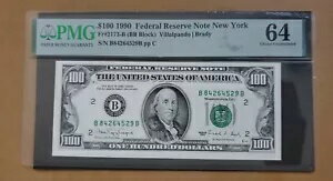 1990 FRN $100 ɥ ˥塼衼 PMG 64 FR#2173-B Choice UNC