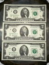 2017A $2 ドル紙幣 B 04693550 A、B 04693551 A、B 04693552 A、H3 - 3 枚セット