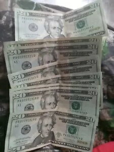 新品未流通 20 ドル紙幣シリーズ 2017A 20 ドル連続紙幣 10 枚ロット