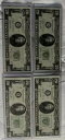 1950 年 $20 ニューヨーク紙幣 4 つの未流通の連続シリアル番号セット
