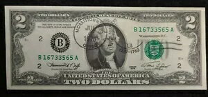 1976年 $2 FRN 発行初日 ニュージャージー州モリスタウン & ミリタリー 1779-1780 Uncircula