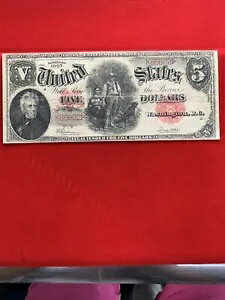 1907年 5ドル5ドル「ウッドチョッパー」大型紙幣