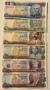 バルバドス 2 - 100 ドル 6 枚フル紙幣セット 2007 - 2012 UNC