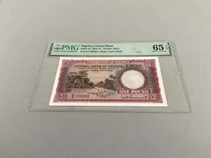 ナイジェリア 1ポンド P-4a 1958 PMG 65 EPQ