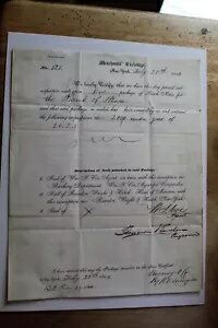 イサカ銀行 1844 1 パッケージ紙幣を RAWDON, Wright & Hatch Printer から注文