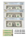 $1 一致するシリアル番号 3 個セット (00000711) PCGS グレード 67/66/65 宝石 UNC