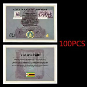 100 個ジンバブエ証明書ノニロンコンテナ紙幣 UV 紙幣付き