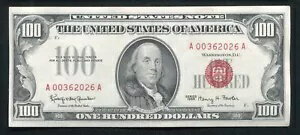 FR。 1550 1966 $100 100 ドル法定通貨米国紙幣 AU (C)