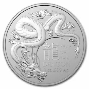 2024 旧暦の辰年 / 王立オーストラリア造幣局 / 1 オンス .999 ファイン シルバー