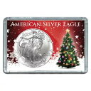 2007 $1 アメリカン シルバー イーグル クリスマス ツリー デザイン ホリデー ホルダー