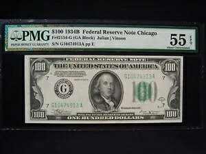 $100 連邦準備銀行券シリーズ 1934B FR2154-G シカゴ GA ブロック