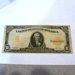 1907 ドル 10 ドル ゴールド証明書 FR 1171 ラージ ノート パーカー - 非常に上質