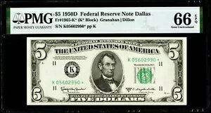$5 1950D Ϣˮ * 饹 Fr#1965-K* PMG 66 EPQ ̤ή