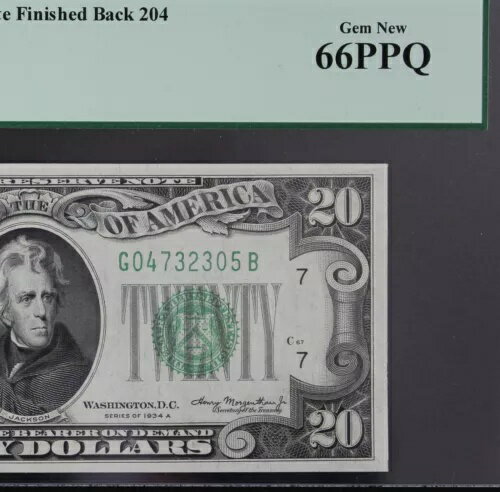 ž夲Хå ץ졼 204 $20 1934A PCGS 66 PPQ FRN G04732305B ꡼ A 