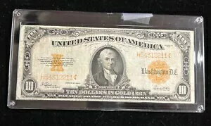 1922 年 10 ドル米国紙幣証明書 - 財務省。写真を見る