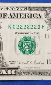 1995 K-02222220-F $1 (1 ドル) メモ **スーパー レーダー **