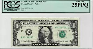1988A ϢˮԡWEBnote-fr1917-B (BL ֥å)PCGS Very Fine 25 PPQ-Ĵֱ