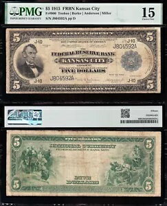 Ũ SCARCE 1918 $5 󥶥ƥֺΥ󥫡 FRBN ! PMG15̵