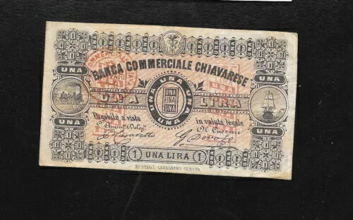 BCC刻印入りの激レアイタリア銀行コマーシャル・キアヴァレーゼ1リラ！