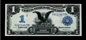 1899 ラージサイズ 1 ドル ブラック イーグル シルバー証明書