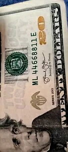 $20 非常にユニークなシリアル番号 2013 シリーズ ML44668811E 4 つの 2 桁の番号