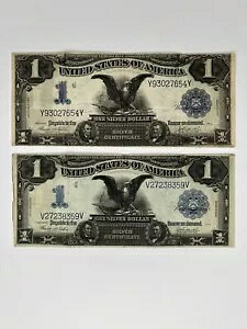 2 1 ドル銀貨証明書シリーズ 1899、ブルー シール リンカーン イーグル