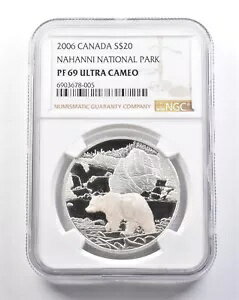 2006 カナダ 20 ドル シルバー ナハニ国立公園 PF69 UCAM NGC *5280