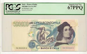 イタリア-イタリア-1997-500000 リラ - PCGS 67-P118a