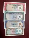 ミニ 4 枚セット、オマーン紙幣 1970 UNC
