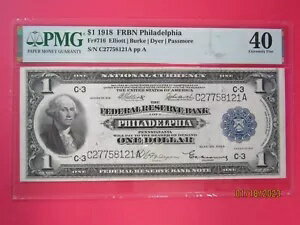 1918ǯ $1.00 Ϣˮԡ֥եǥե PMG 40 ˺