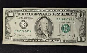 100 ドル、1990、E 08934760 A