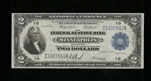 SC 1918 $2 KEY ミネソタ州ミネアポリス地区 FRBN 戦艦 (841A)