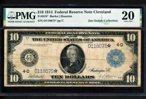 Fr.918* 1914 $10 クリーブランド ***スター*** FRN 