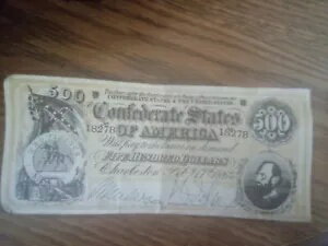 連邦州とアメリカ合衆国 1864 年 2 月 17 日 500 ドル小切手