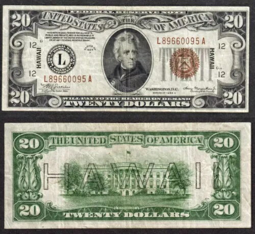 $20 1934-A FRN㡣 2305֥ϥ磻׸Хåץ졼 #204 ˺٤