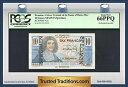 TT PK 42s 1947 リユニオン 10 フラン コルベール PCGS 66 PPQ ジェム 新品 上質なし