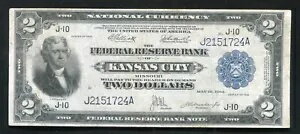 FR。 775 1918 $2 「戦艦」 FRBN 連邦準備銀行券 ミズーリ州カンザスシティ XF