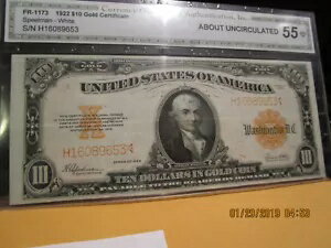 1922 $10.00 ɾ AU +++++