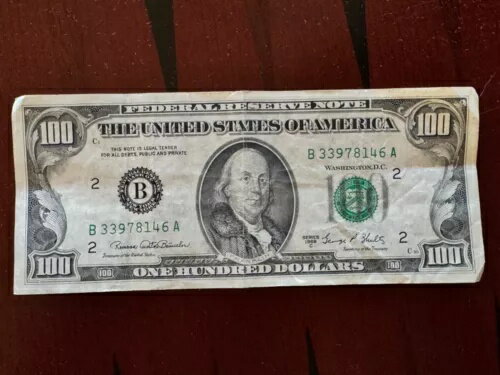 1969 年 100 ドル紙幣 - C 紙幣 - 流通