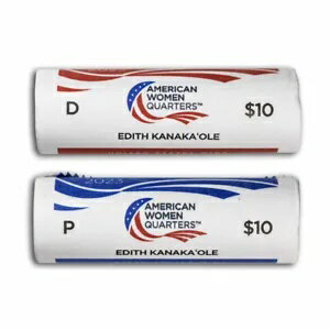 2023-PD エディス カナカオレ アメリカン レディース クォーター 40 コイン 2 ロールセット