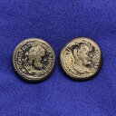 古代ギリシャの銀色のコイン カリア ロードス島、紀元前 300 年。ヘリオス ローズバッド