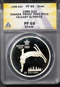 楽天WORLD RESOURCE【KING店】1986 $20 シルバー カナダ オリンピック フリー スタイル PF69DCAM ANACS # 7696081 + ボーナス
