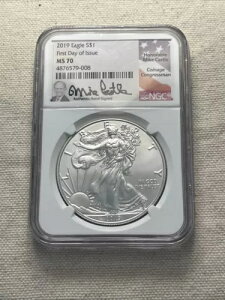 2019 FDOI Certified MS 70 by NGC & マイク・キャッスル下院議員の署名