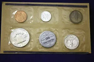 1959 ミント セット。完全かつオリジナル。コイン10枚 「P」「D」両方