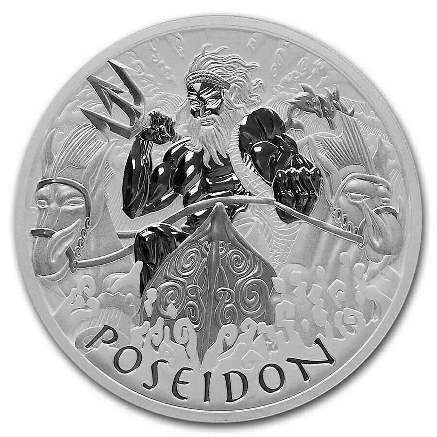 2021 ツバル 神 オリンポス ポセイドン 1 オンス シルバー コイン BU ????発送準備完了????