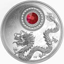 2016 誕生石 1 月 スワロフスキー? クリスタル銀貨付き上質銀貨